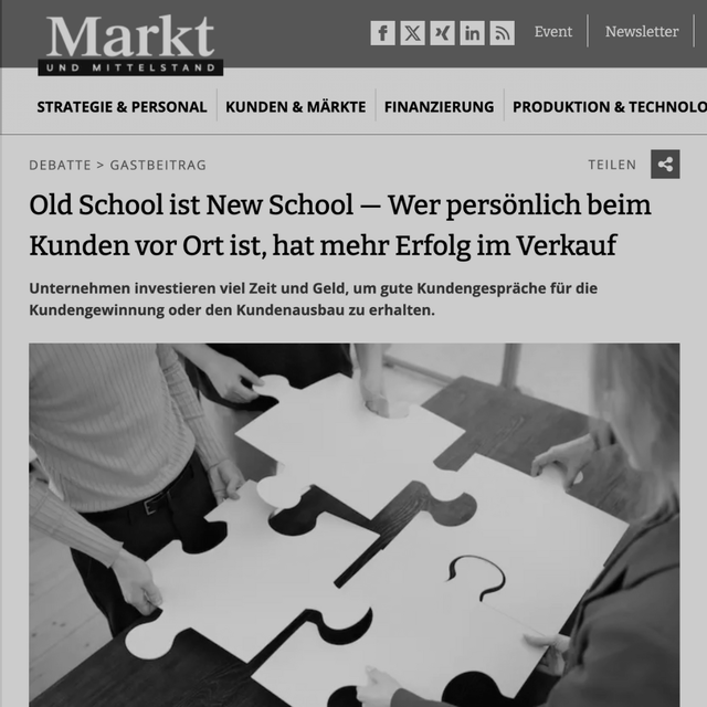 Patrick Utz fuer Markt und Mittelstand cover